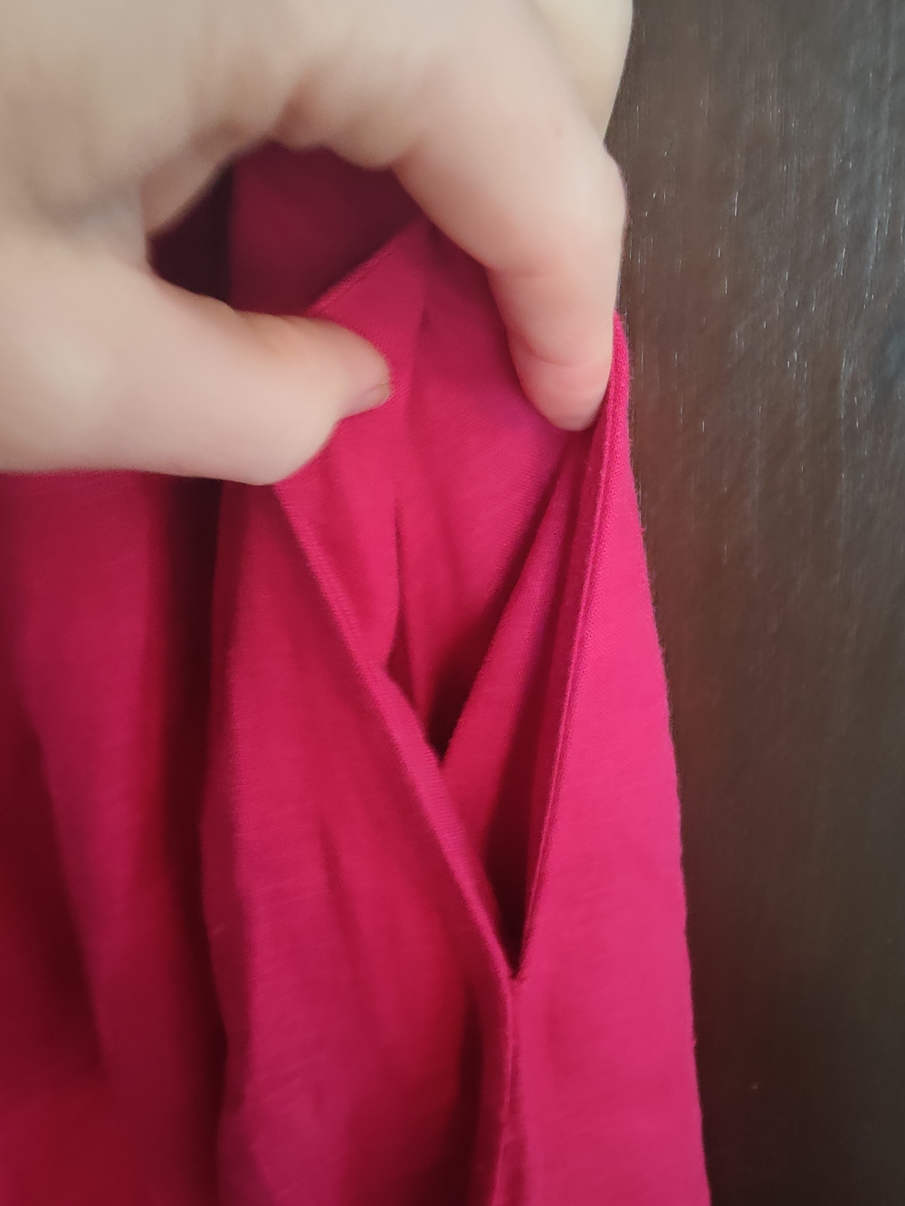 V-Neck Midi Dress in Bright Pink - Picture 5 of 7